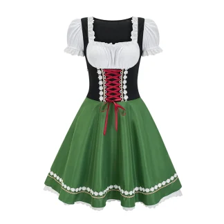 Retro Lace-up Dirndl Dresses