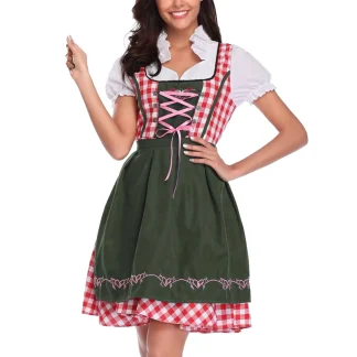 Traditional Plaid Dirndl Dresses