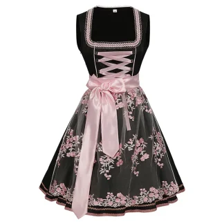 See-through Lace Apron Dirndl Dress